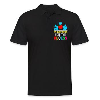 Ich Bin Nur Für Die Pause Hier Schulstart Schule - Männer Poloshirt - Schwarz - Vorne - Kai (181cm)