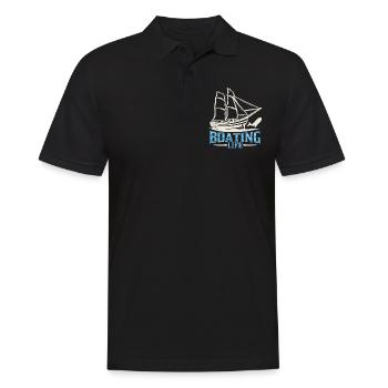 Boating Life Yacht Voilier Bateau Bateau - Polo Homme - noir - Devant - Kai (181cm)