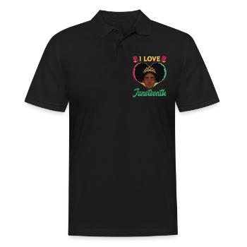 J’adore le Juneteenth Black African American - Polo Homme - noir - Devant - Kai (181cm)