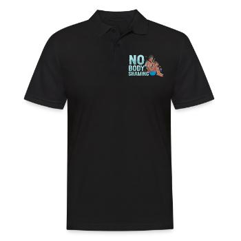 No Body Shaming Bodyshaming Stop Annoyance - Men's Polo Shirt - black - Front - Kai (181cm)