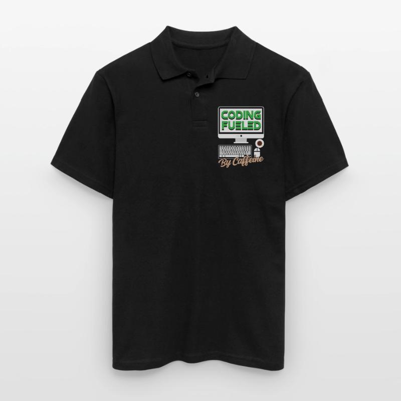 Programmieren Angetrieben Durch Koffein Coding Männer Poloshirt