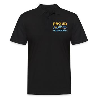 Stolzer Meteorologe Wettervorhersage Meteorologie - Männer Poloshirt - Schwarz - Vorne - Kai (181cm)