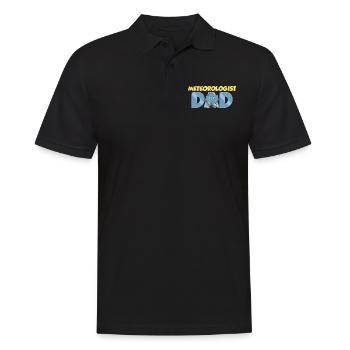 Meteorologe Papa Wettervorhersage Meteorologie - Männer Poloshirt - Schwarz - Vorne - Kai (181cm)