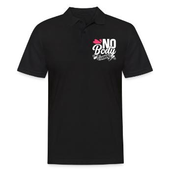 No Body Shaming Bodyshaming Stop Annoyance - Men's Polo Shirt - black - Front - Kai (181cm)