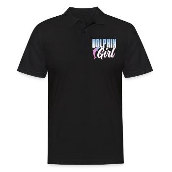 Dolphin Girl Dolphin Dolphin Lovers Dolphins - Men's Polo Shirt - black - Front - Kai (181cm)