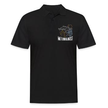 Meteorologe Beruf Meteorologie Wettervorhersage - Männer Poloshirt - Schwarz - Vorne - Kai (181cm)