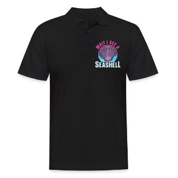 Wait I see a shell collecting shells - Men's Polo Shirt - black - Front - Kai (181cm)