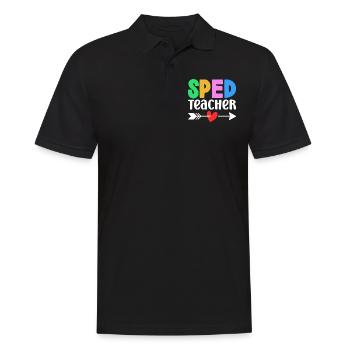 Lehrer Für Sonderpädagogik Sonderpädagoge Beruf - Männer Poloshirt - Schwarz - Vorne - Kai (181cm)