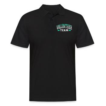 Volunteer Team Profession Volunteer Volunteer - Men's Polo Shirt - black - Front - Kai (181cm)