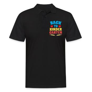 Zurück Zum Kindergarten Süß Sprüche Kinder Humor - Männer Poloshirt - Schwarz - Vorne - Kai (181cm)