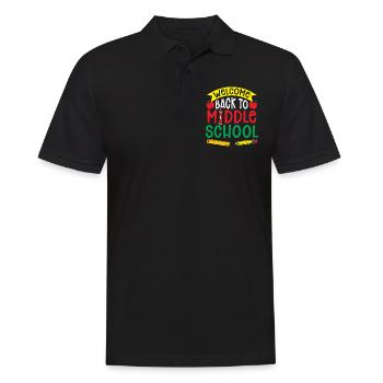 Willkommen Zurück In Der Mittelschule Schulstart - Männer Poloshirt - Schwarz - Vorne - Kai (181cm)