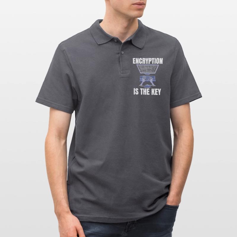Verschlüsselung Ist Der Schlüssel Coder Coding Männer Poloshirt