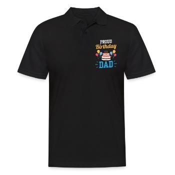 Proud Birthday Daddy Daddy Father Birthday - Men's Polo Shirt - black - Front - Kai (181cm)