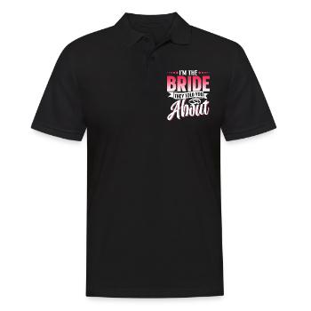Ich Bin Die Braut Von Der Sie Dir Erzählt Haben - Männer Poloshirt - Schwarz - Vorne - Kai (181cm)