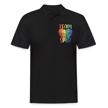 Team Sonderpädagogik Sonderpädagoge Beruf Lehrer - Männer Poloshirt - Schwarz - Vorne - Kai (181cm)