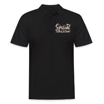 Sonderpädagogik Beruf Lehrer Sonderpädagoge - Männer Poloshirt - Schwarz - Vorne - Kai (181cm)