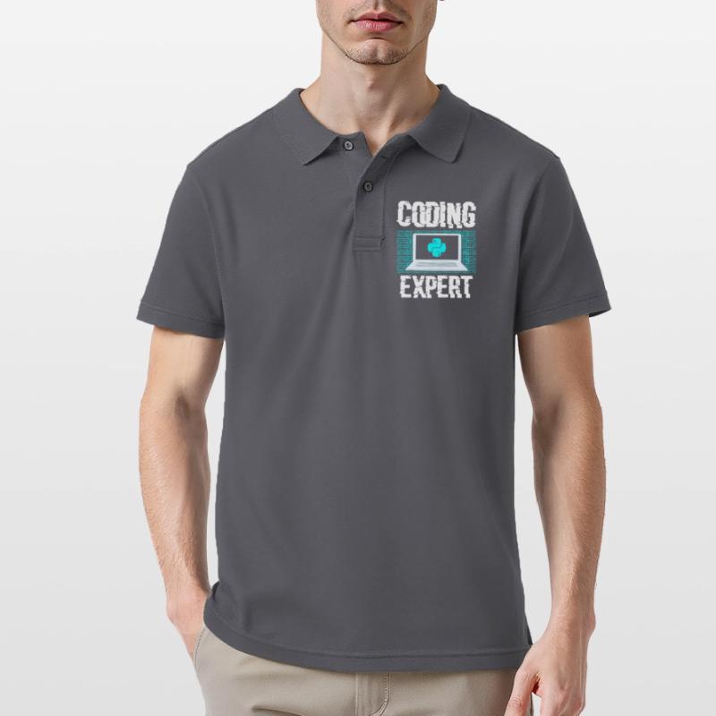 Coding Experte Coder Programmieren Programmierer Männer Poloshirt