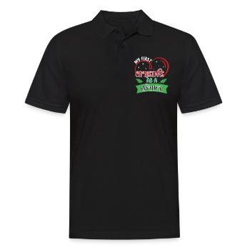 Mein Erstes Weihnachten Als Mutter Schwanger - Männer Poloshirt - Schwarz - Vorne - Kai (181cm)