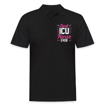 Best Intensive Care Nurse Ever - Men's Polo Shirt - black - Front - Kai (181cm)