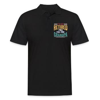 I'm not retired, I'm a full time grandpa - Men's Polo Shirt - black - Front - Kai (181cm)