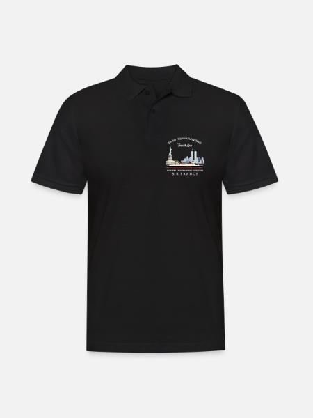 FRANCE PAQUEBOT NEW YORK - Polo Homme - noir