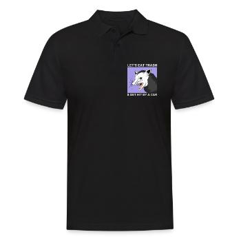 Mangeons des ordures et faisons-nous frapper par une voiture - Polo Homme - noir - Devant - Kai (181cm)