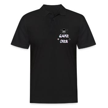 Game over T Shirt - Männer Poloshirt - Schwarz - Vorne - Kai (181cm)