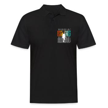 Hiking Mountain Adventure - Men's Polo Shirt - black - Front - Kai (181cm)