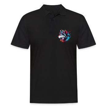 Wolf - Men's Polo Shirt - black - Front - Kai (181cm)