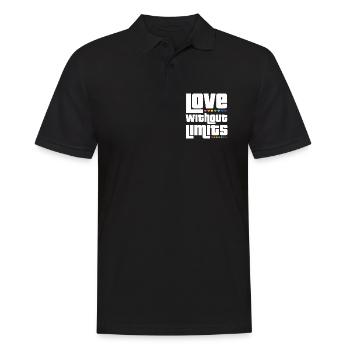LGBTQ Pride Month - Love Without Limits - Men's Polo Shirt - black - Front - Kai (181cm)