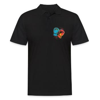 Boxing Gloves Graphic - Men's Polo Shirt - black - Front - Kai (181cm)