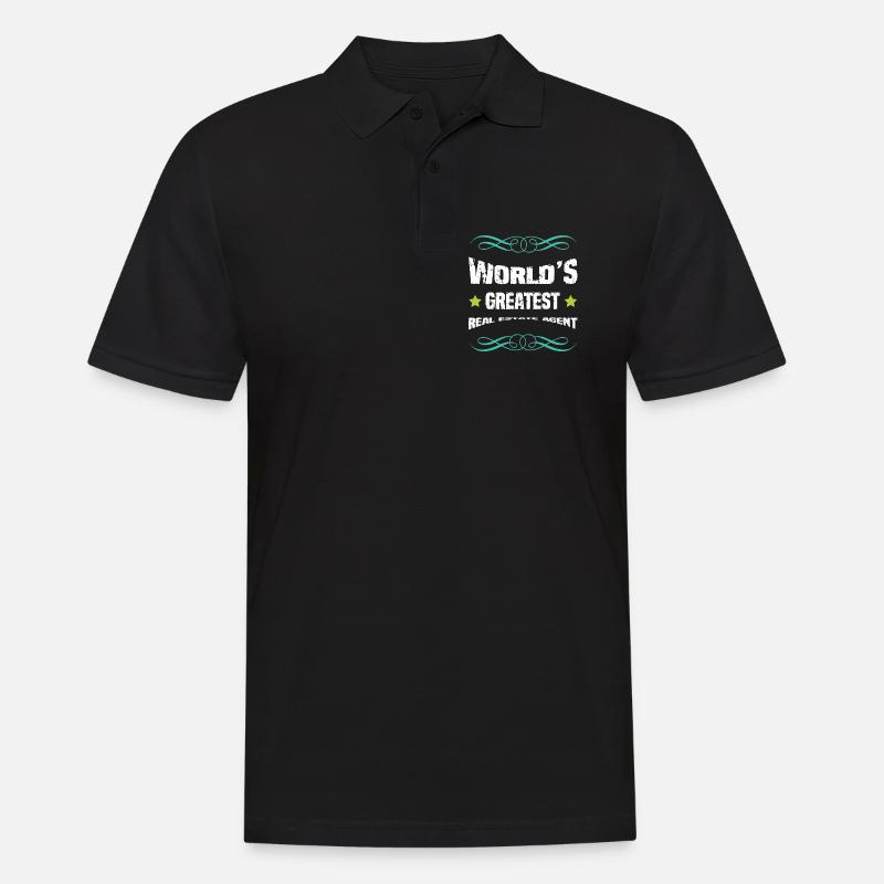 Weltbester Makler Spruch - Männer Poloshirt - Schwarz