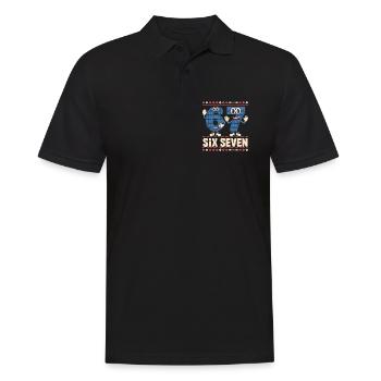 6 7 Sechs Sieben Meme – Weihnachten Kids Gaming - Männer Poloshirt - Schwarz - Vorne - Kai (181cm)