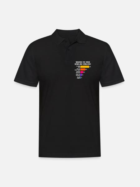 Why I lose at bowling Bowling - Men's Polo Shirt - black