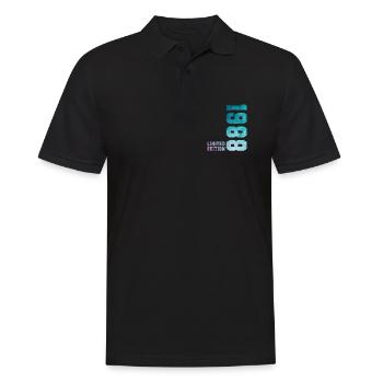 1988 Limited Edition 38-jähriges Jubiläum - Männer Poloshirt - Schwarz - Vorne - Kai (181cm)