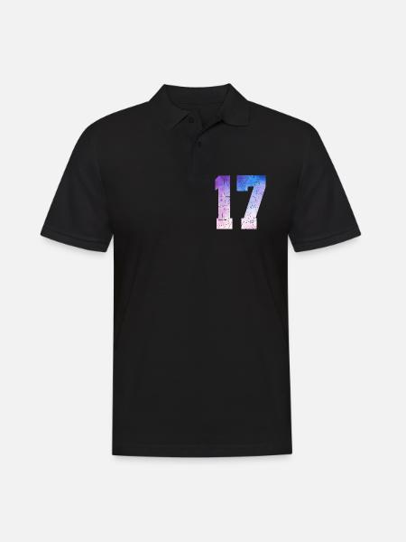 numéro 17 – Cadeau anniversaire 17 ans - Polo Homme - noir