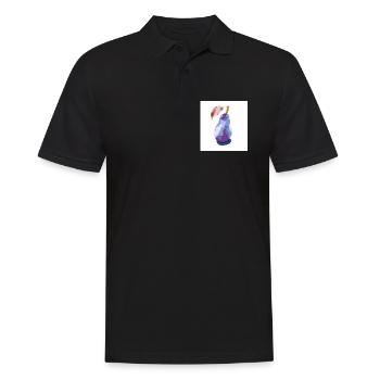 Pear in Pastels Abstract - Men's Polo Shirt - black - Front - Kai (181cm)
