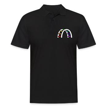 LGBTQ Pride Bridge - Men's Polo Shirt - black - Front - Kai (181cm)
