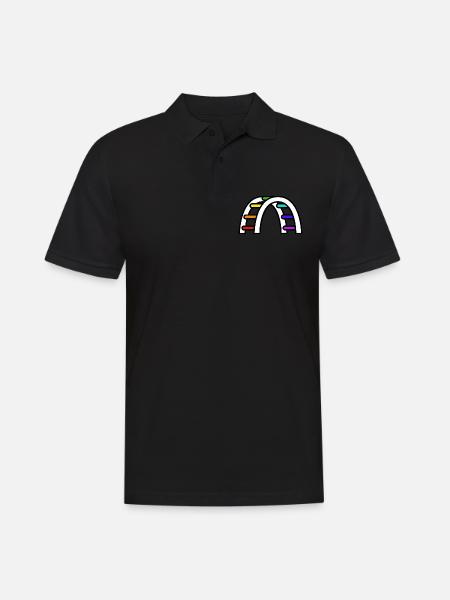 LGBTQ Pride Bridge - Männer Poloshirt - Schwarz
