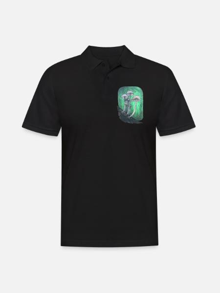 Mushrooms metallics - Men's Polo Shirt - black