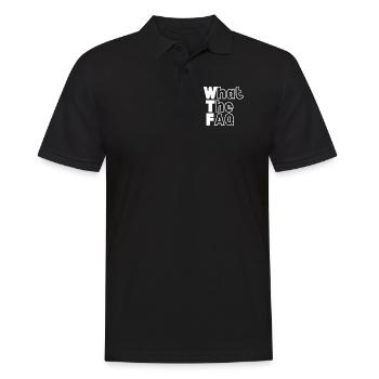 WTF - What The FAQ - Men's Polo Shirt - black - Front - Kai (181cm)