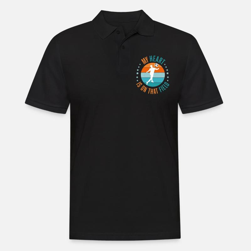 Fußball Leidenschaft - Männer Poloshirt - Schwarz