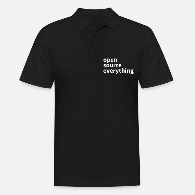 Open Source Everything - Men's Polo Shirt - black