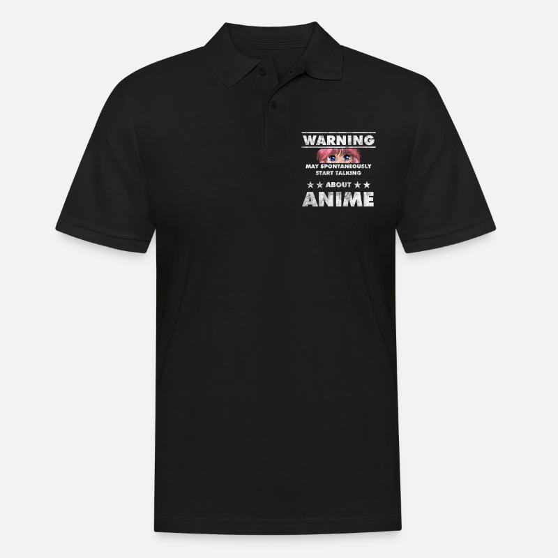 Anime - Männer Poloshirt - Schwarz