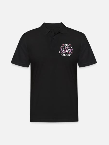 Grosse Schwester - Männer Poloshirt - Schwarz