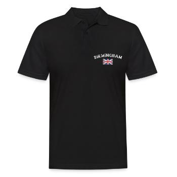 Birmingham Great Britain Vintage British Flag - Men's Polo Shirt - black - Front - Kai (181cm)