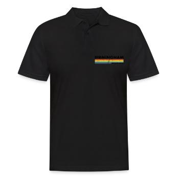 Birmingham UK Vintage British - Men's Polo Shirt - black - Front - Kai (181cm)