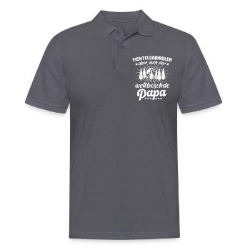 Fichtelgebirge Papa Fichtelgebirgler Papas - Männer Poloshirt - Anthrazit - Vorne - Nico (186cm)