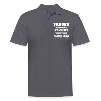 Fichtelgebirge Frauen Fichtelgebirglerin - Männer Poloshirt - Anthrazit - Vorne - Nico (186cm)