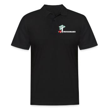 Trockenbaumonteur Sprüche Trockenbauer Geschenk - Männer Poloshirt - Schwarz - Vorne - Kai (181cm)